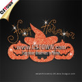 Orange Glitter Halloween Pumpkin Hotfix Design for Shirts                        
                                                Quality Choice